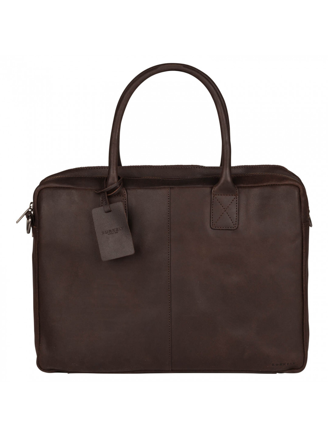 Kožená taška na notebook Burkely Taylor – tmavě hnědá